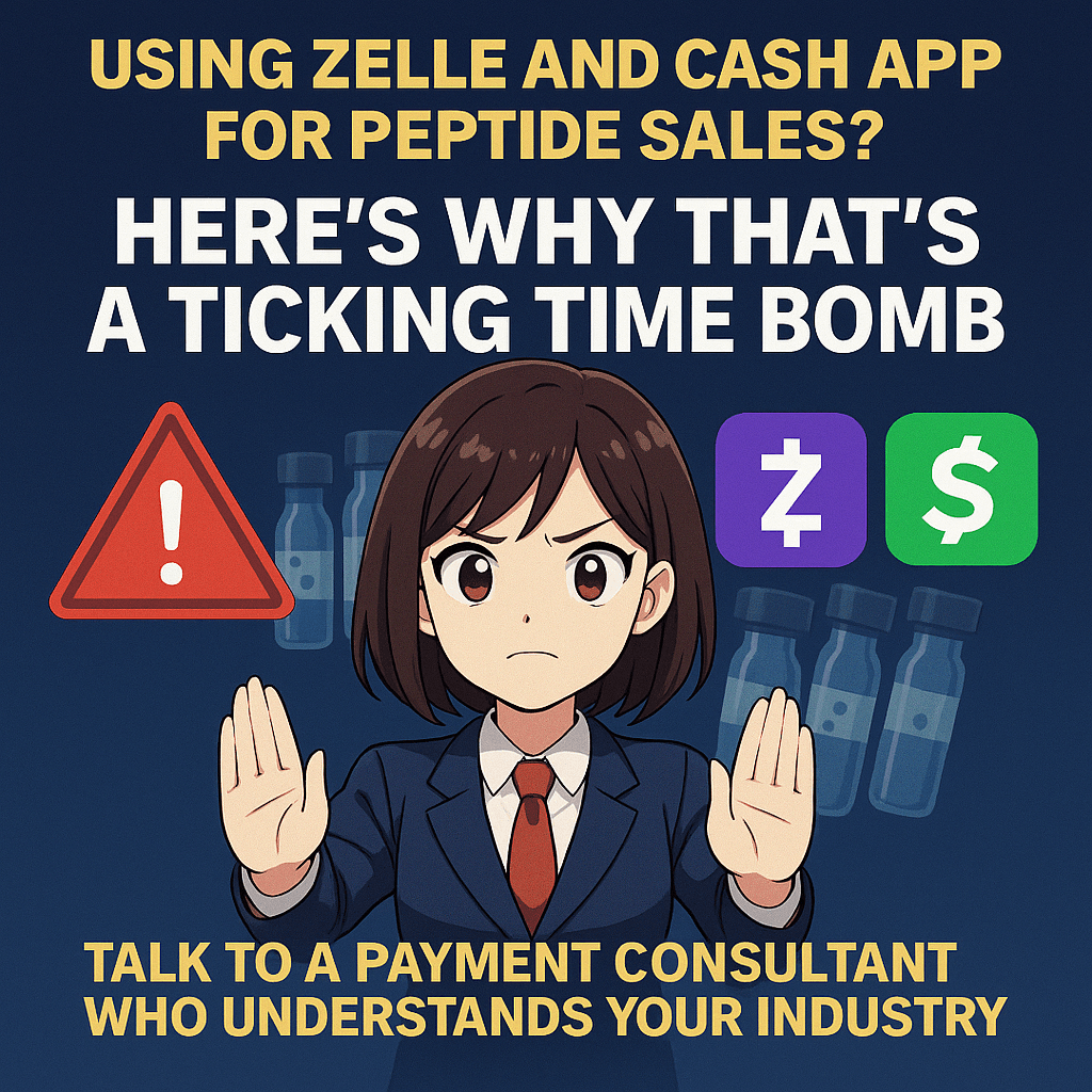 Zelle and Cash App for Peptide Sales? Here’s Why That’s a Ticking Time Bomb